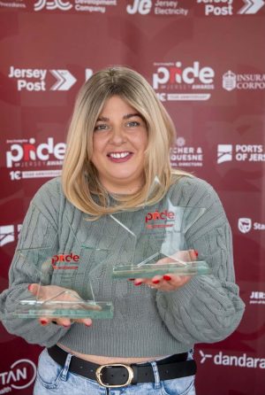 Sophie was recognised at the Pride of Jersey Awards for her campaigning and advocacy for people affected by brain tumours and neurological illness.