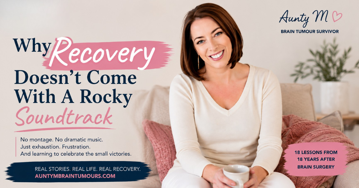 Claire Bullimore discussing the reality of brain tumour recovery and life after brain surgery 18 years later