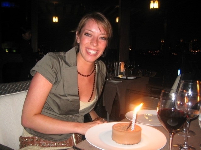 Claire Bullimore, 25th Birthday in 2008, 2 months before brain tumour diagnosis. 
