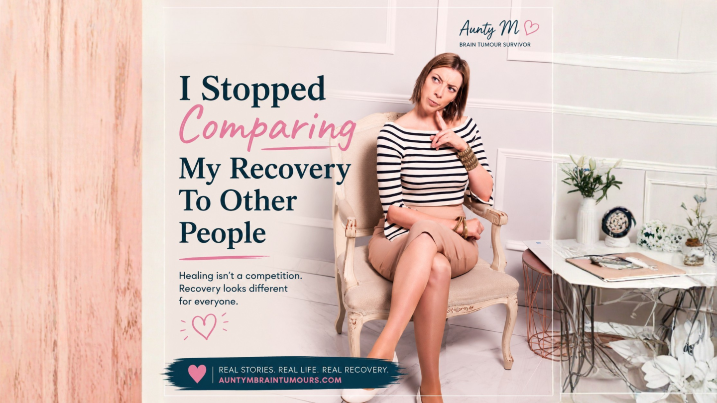 Brain tumour survivor Claire Bullimore reflects on recovery, healing timelines and learning to stop comparing herself to others after brain surgery.
